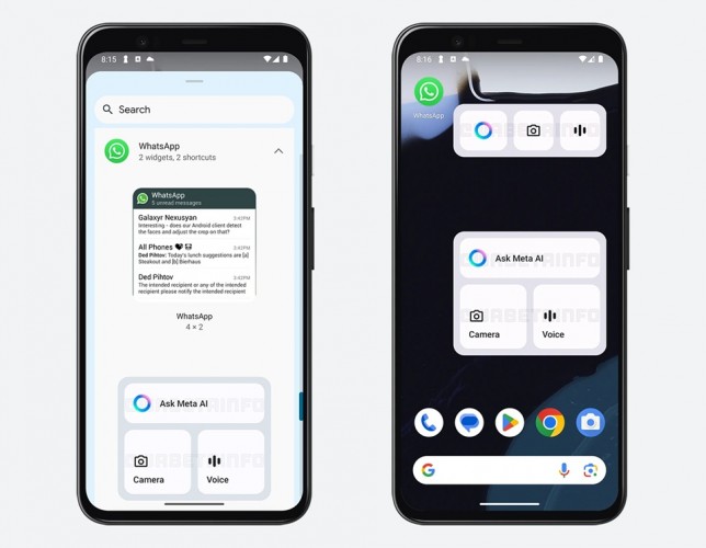 WhatsApp يختبر Widget جديدًا لتسهيل الوصول إلى Meta AI