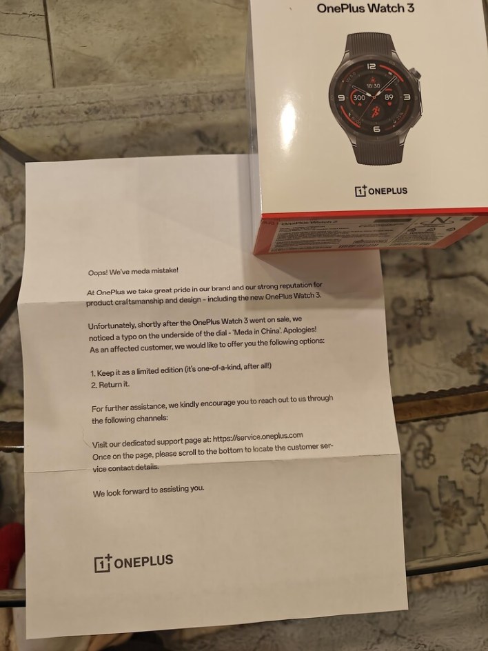 مستخدمي OnePlus Watch 3 يتلقون رسالة اعتذار