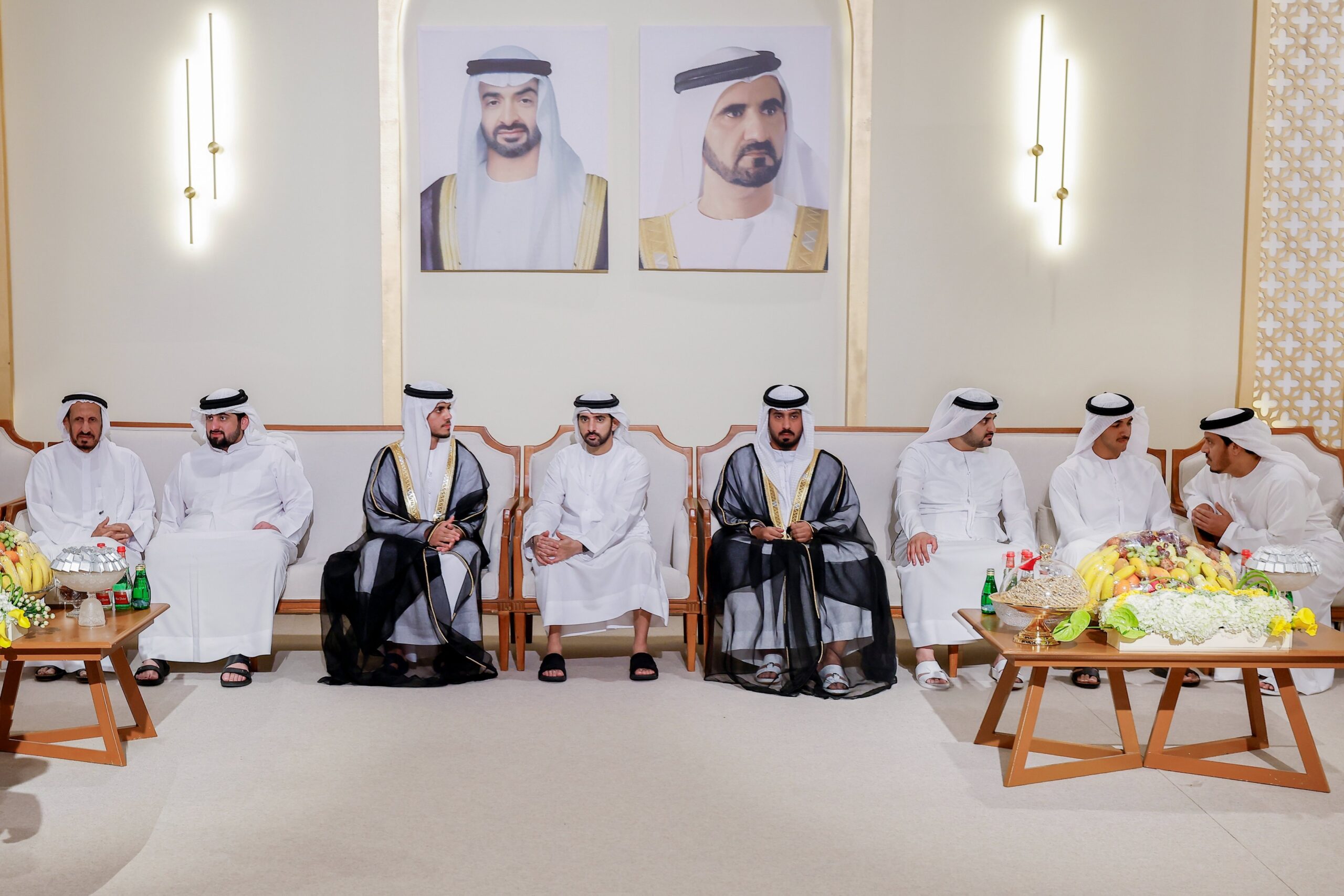 حمدان بن محمد يحضر أفراح الكتبي والمزروعي