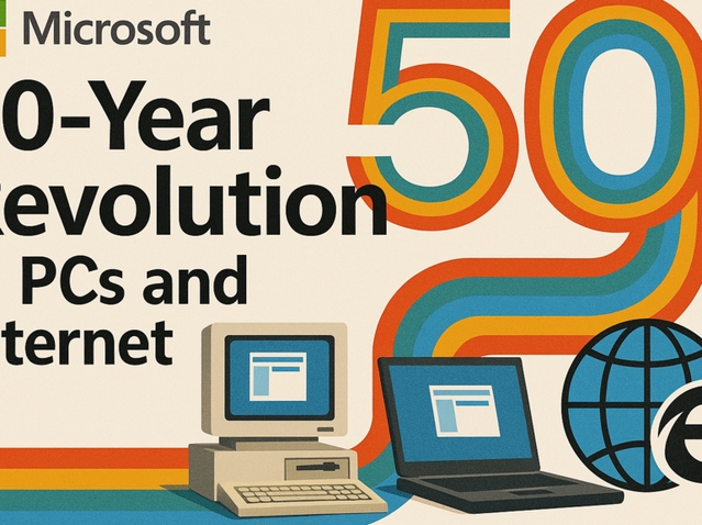 Microsoft: خمسون عاماً من الابتكار في عالم التكنولوجيا