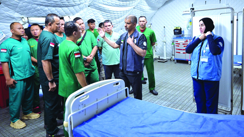 المستشفى الإماراتي العائم بالعريش يستقبل الدفعة الثالثة من الطاقم الطبي الإندونيسي