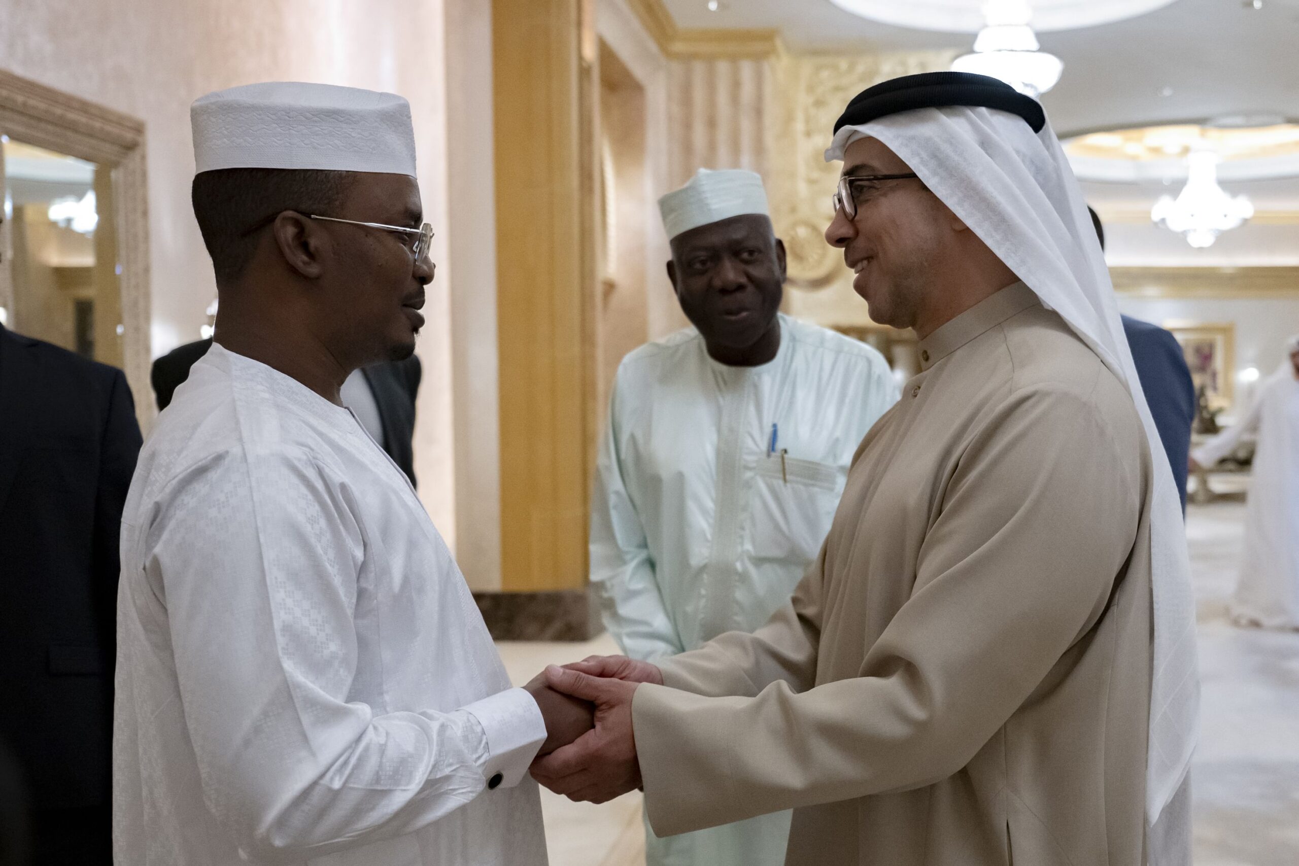 منصور بن زايد ورئيس تشاد يبحثان تعزيز التعاون الثنائي