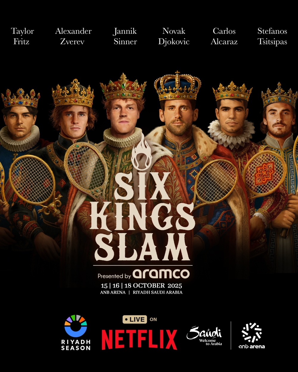 انطلاق بطولة "six kings slam" غدًا بمشاركة عمالقة التنس العالميين