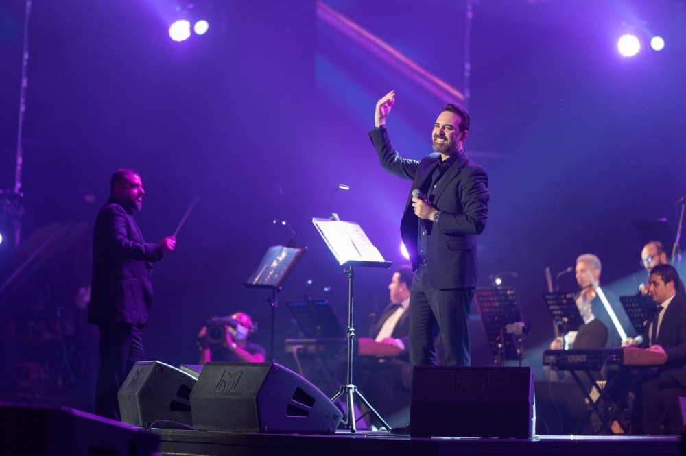 فقرة طربية راقية.. وائل جسار يختتم الليلة اللبنانية في موسم الرياض