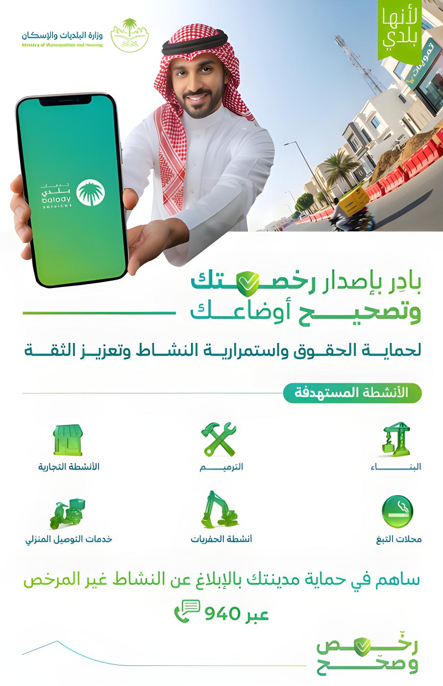 50 ألف ريال غرامة.. “البلديات والإسكان” تؤكد إلزامية التراخيص البلدية