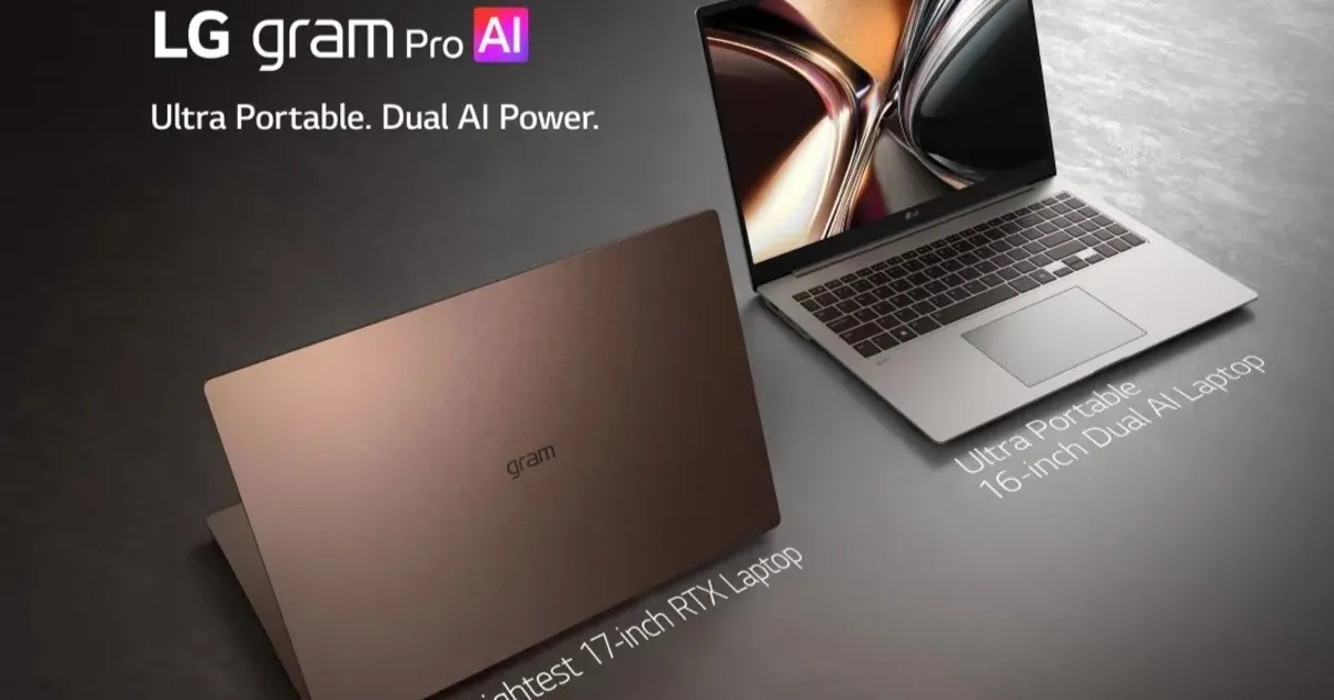 LG تكشف عن أخف حاسوب محمول في العالم بقياس 17 بوصة