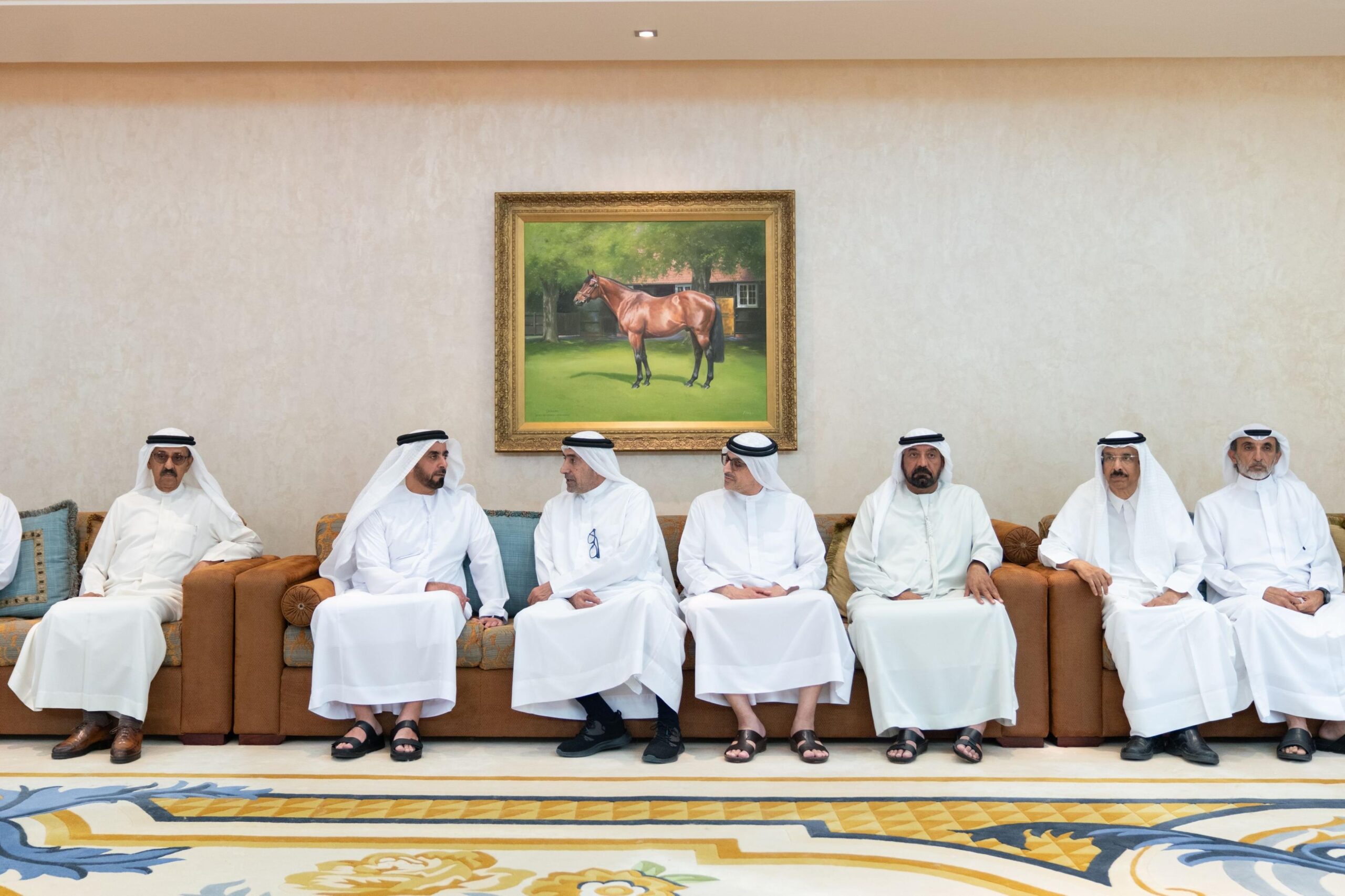 سيف بن زايد يقدم واجب العزاء في وفاة محمد بن عبيد آل مكتوم