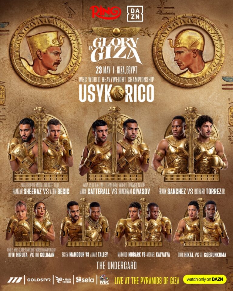 تركي آل الشيخ يعلن نزالات على ألقاب عالمية ضمن البطاقة التمهيدية لعرض Glory in Giza