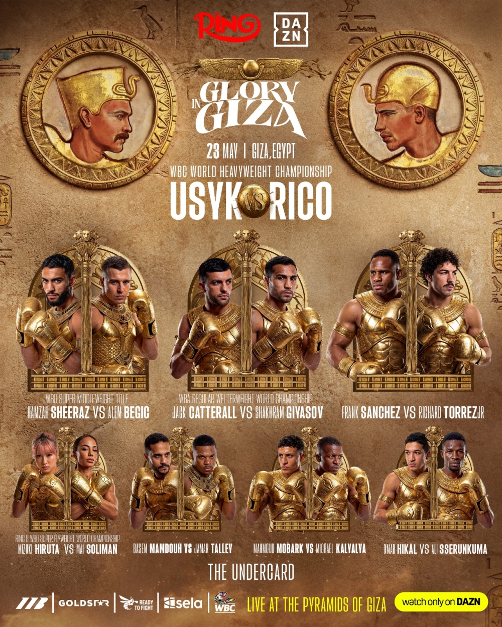 تركي آل الشيخ يعلن نزالات على ألقاب عالمية ضمن البطاقة التمهيدية لعرض Glory in Giza