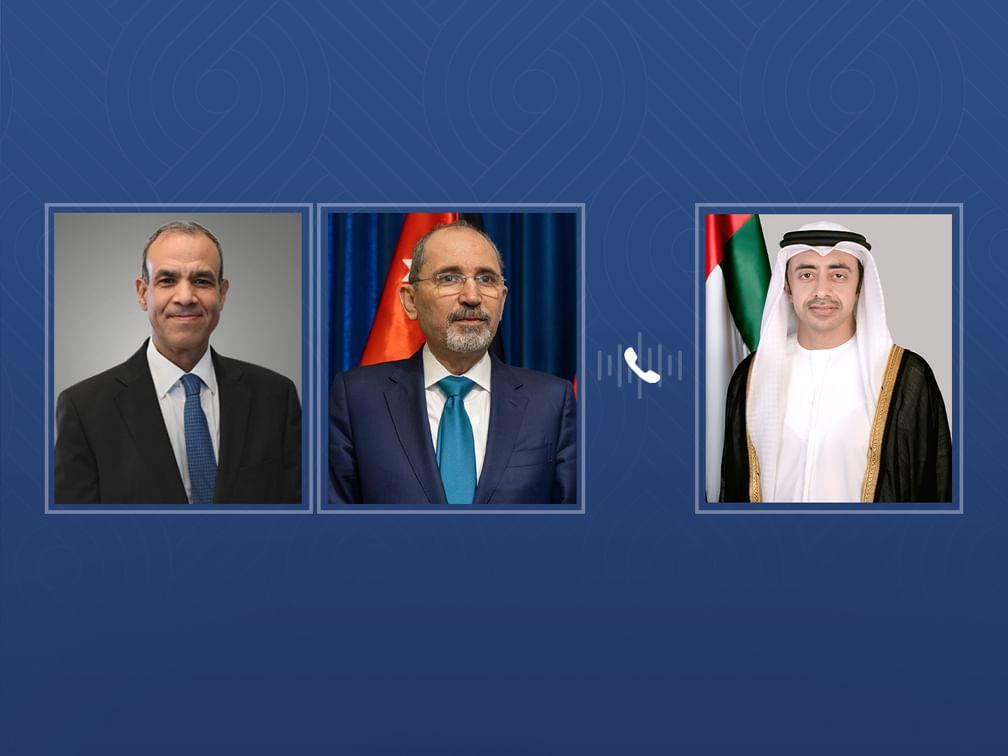 عبدالله بن زايد يجري اتصالين هاتفيين مع نائب رئيس الوزراء وزير الخارجية الأردني ووزير الخارجية المصري