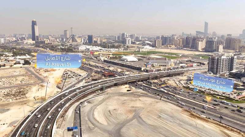 افتتاح جسر رئيس ضمن مشروع تطوير شارعَي عود ميثاء والأصايل