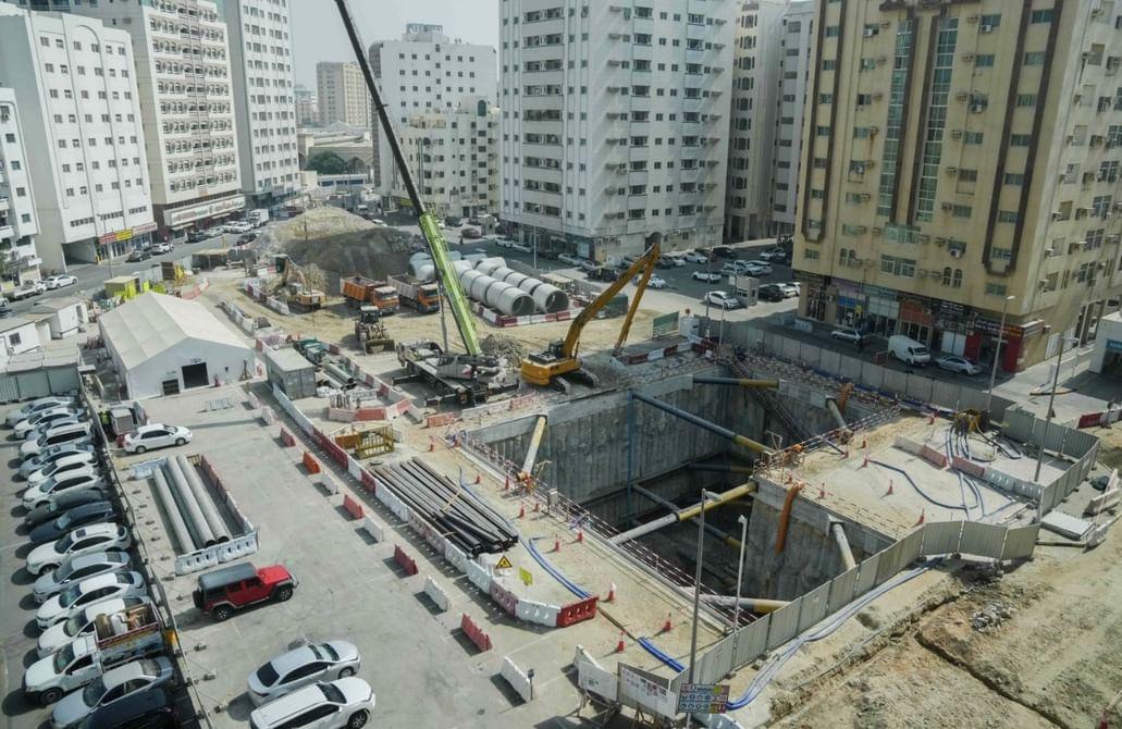 الشارقة.. إنجاز 70% من مشروع الخط الأوسط لتصريف مياه الأمطار