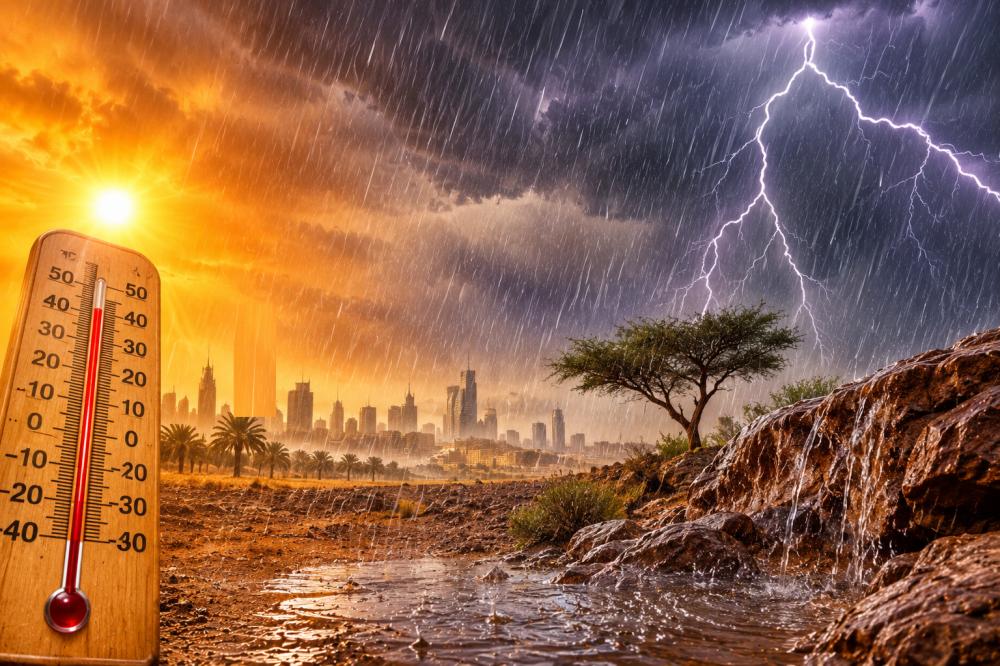 طقس الأربعاء.. أمطار رعدية متوسطة إلى غزيرة ودرجات حرارة مرتفعة