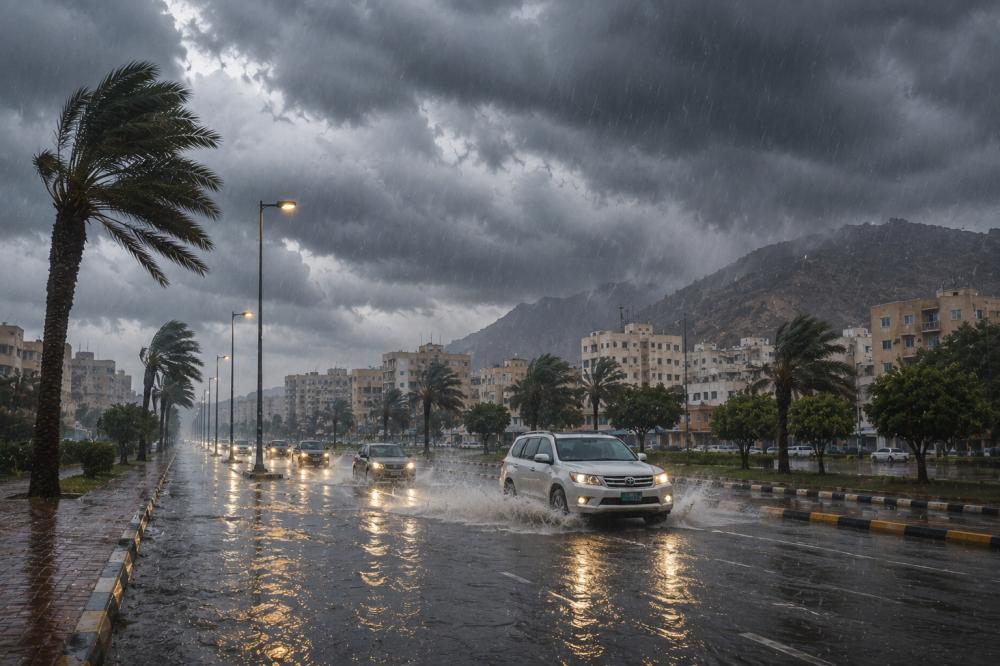 عاجل- طقس المساء.. أمطار غزيرة ورياح على أجزاء من 4 مناطق