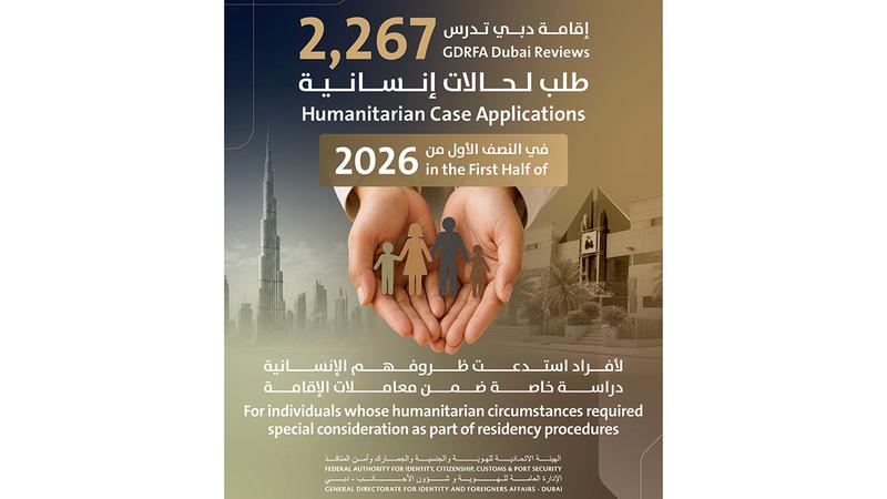 «إقامة دبي» تنظر في 2267 معاملة للحالات الإنسانية خلال النصف الأول