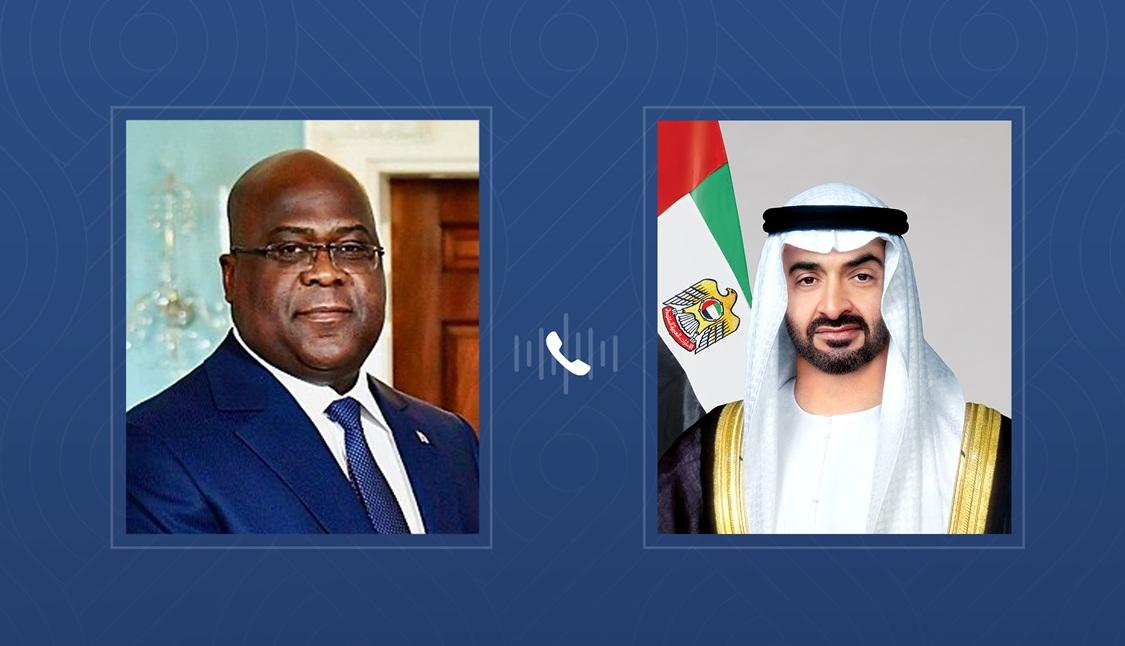 رئيس الدولة ورئيس الكونغو الديمقراطية يبحثان هاتفياً تعزيز التعاون في إطار الشراكة الاقتصادية الشاملة بين البلدين