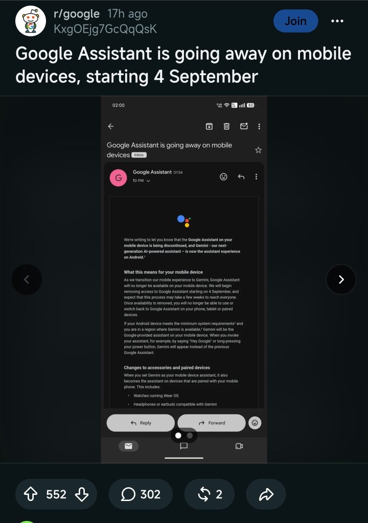 جوجل تعلن موعد إيقاف Google Assistant رسميًا وبدء حقبة Gemini