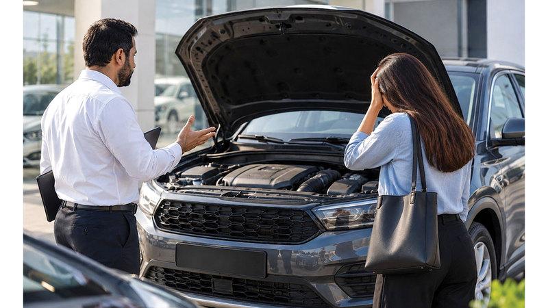 إلزام امرأة بردّ 50 ألف درهم مقدم سيارة لمشترٍ لإخفائها عيباً في الجير