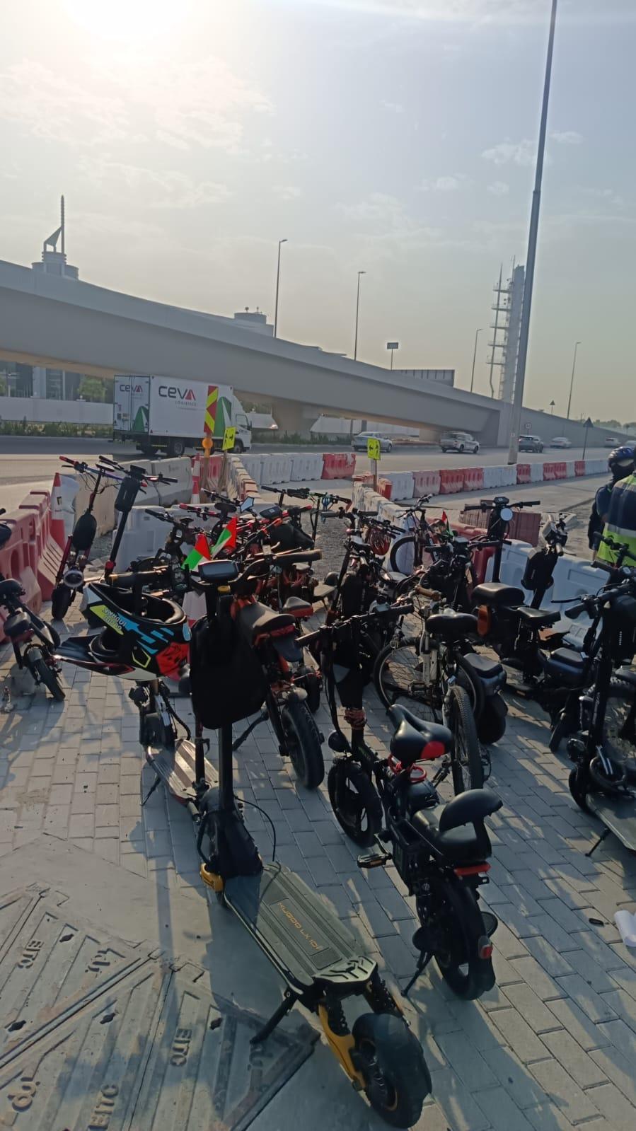 شرطة دبي تحجز 13 ألفاً و657 دراجة كهربائية مخالفة خلال 8 أشهر