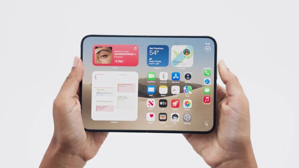 عمر بطارية هاتف iPhone Duo القابل للطي يعتمد على نوع الشاشة المستخدمة ونظام بطارية مزدوجة #appleevent