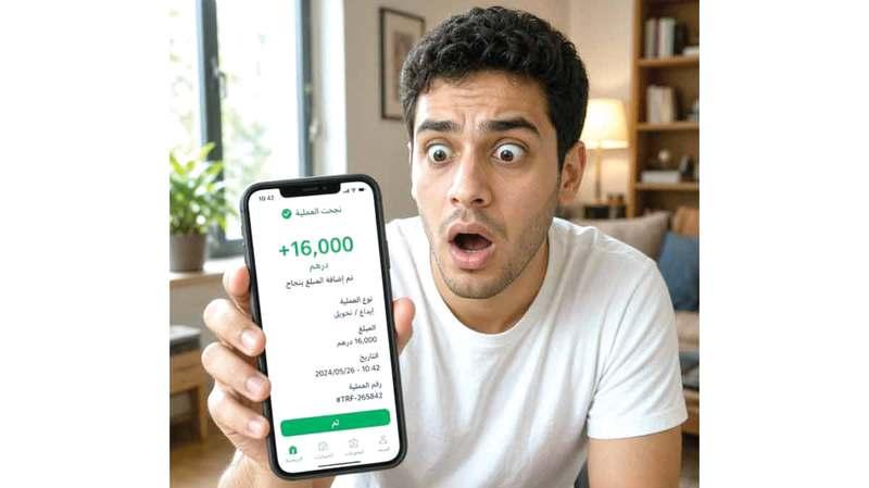 شاب يتلقى في حسابه 16 ألف درهم بالخطأ.. ويرفض إعادتها